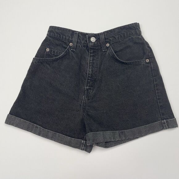 Vintage Levi’s 954 Denim Shorts Black Orange Tab Regular Fit Women’s Size 5 - Picture 1 of 11
